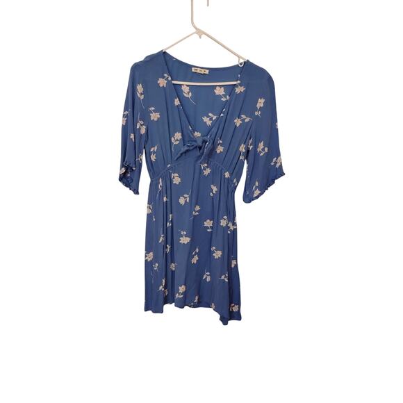 Boho Feminine Blue Floral flowy dress - Picture 1 of 2